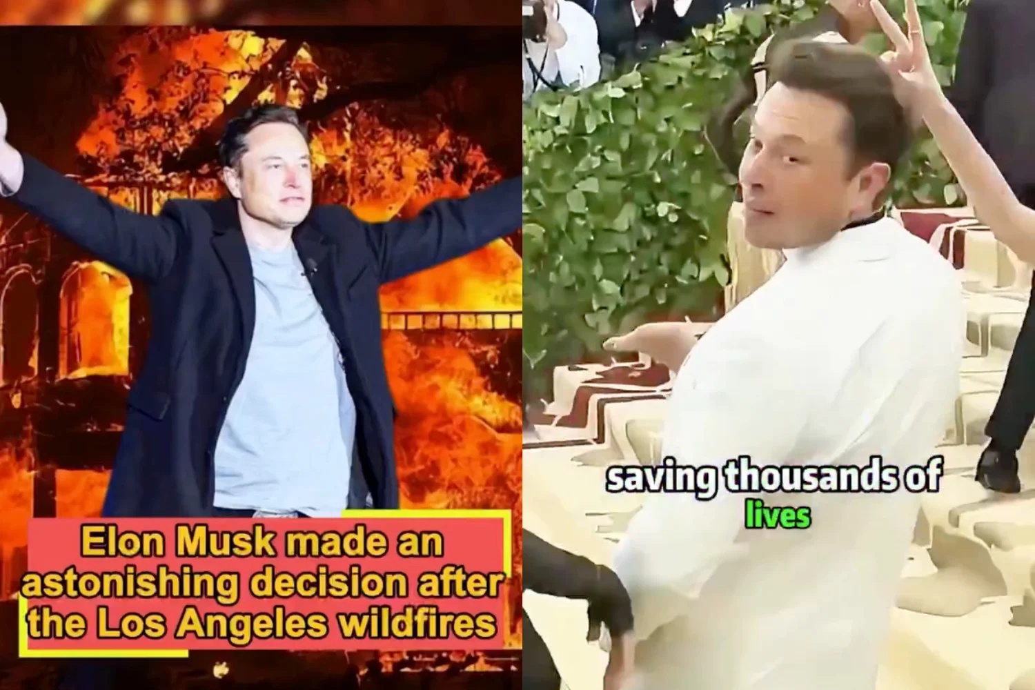 Elon Musk promovează un videoclip în care afirmă că a salvat mii de vieți din incendiile de vegetație.